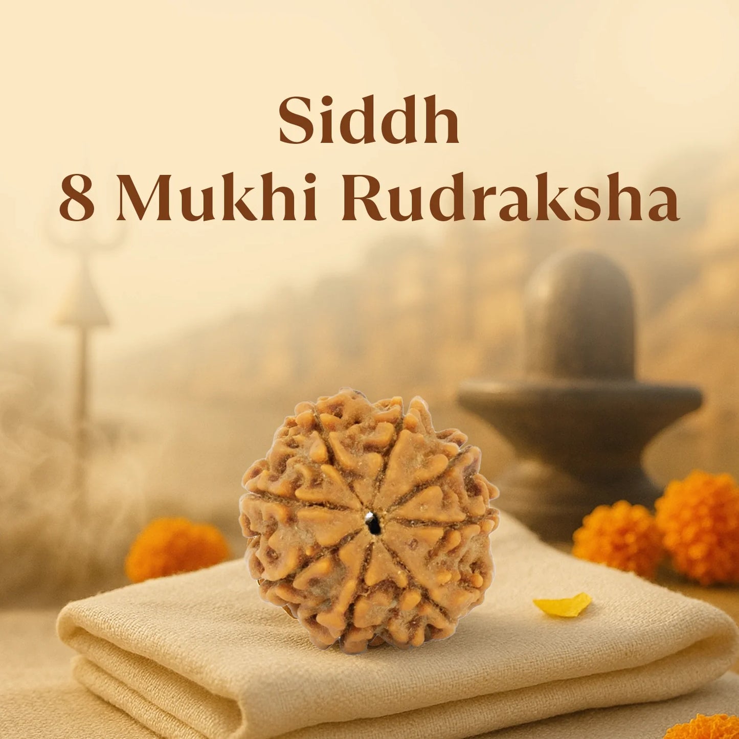 Kashi Siddh Nepal Origin 8 Mukhi Rudraksha - 18mm - 22mm