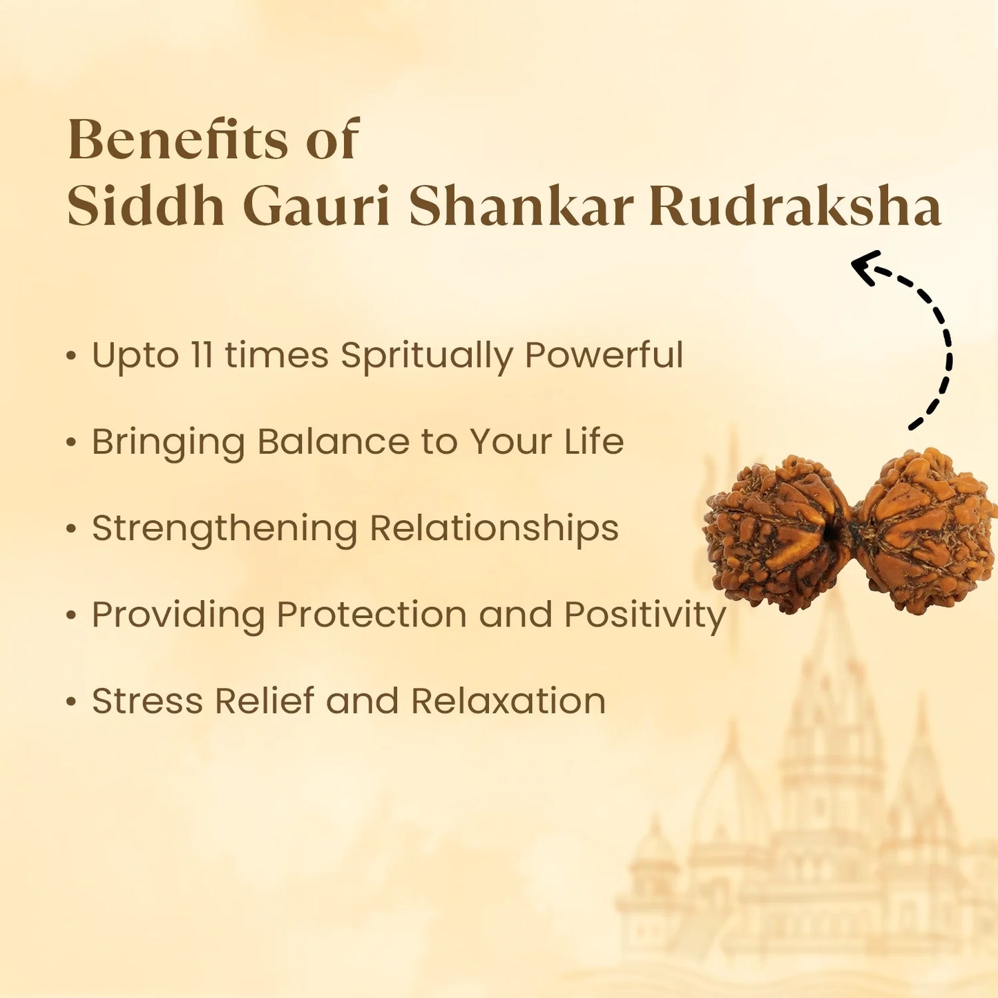 Kashi Siddh Nepal Origin Gauri Shankar Rudraksha - 18mm - 22mm