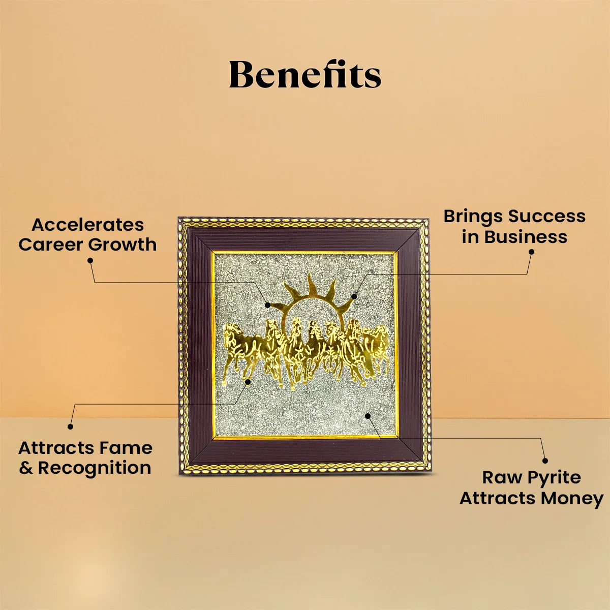 7 Horses on Raw Pyrite Frame (Buy 2 Get 1 FREE)