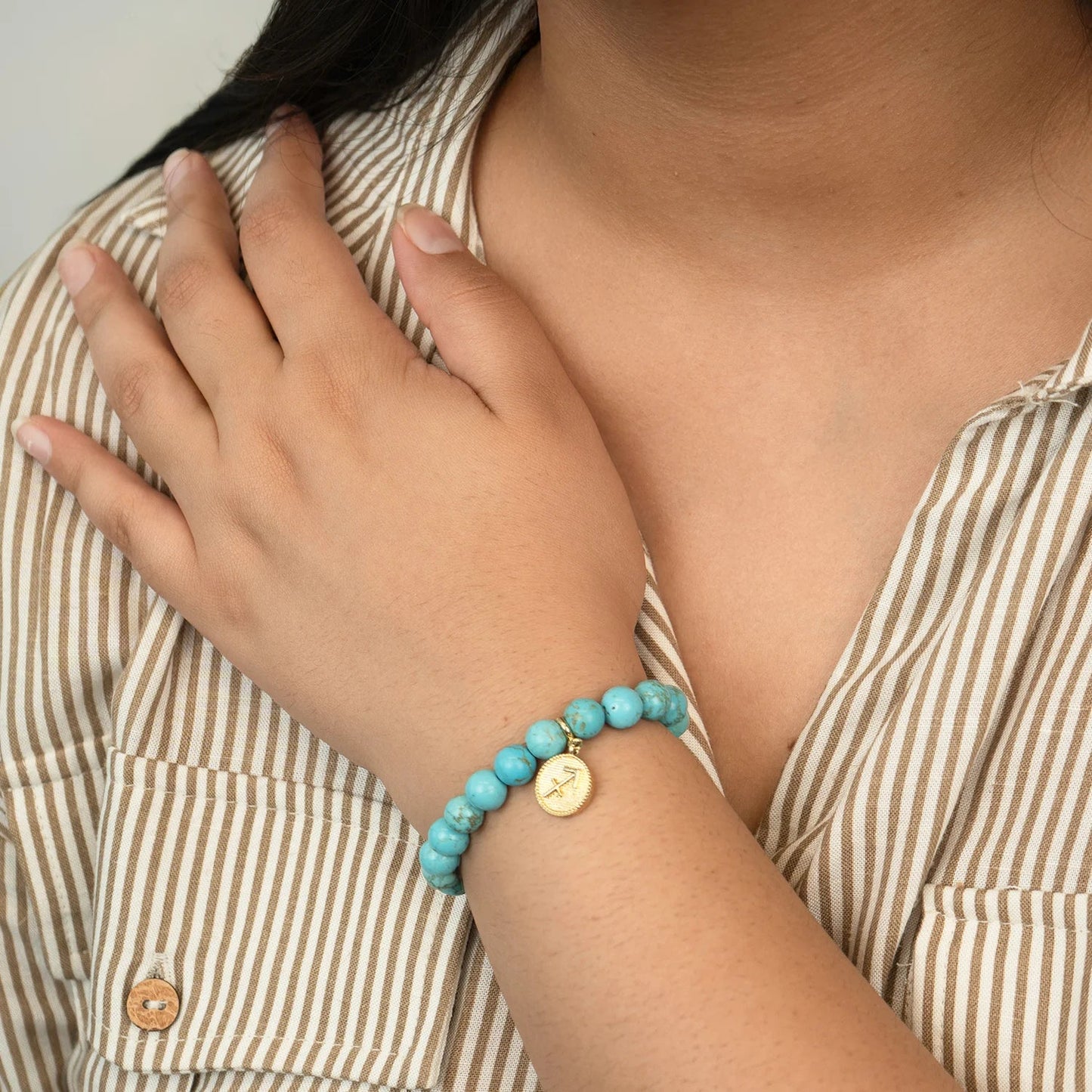 Sagittarius Turquoise Bracelet with Charm