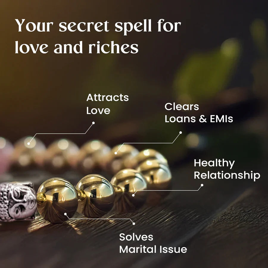 Love & Lakshmi Combo - Love Money Attractor Bracelet with Selenite Plate