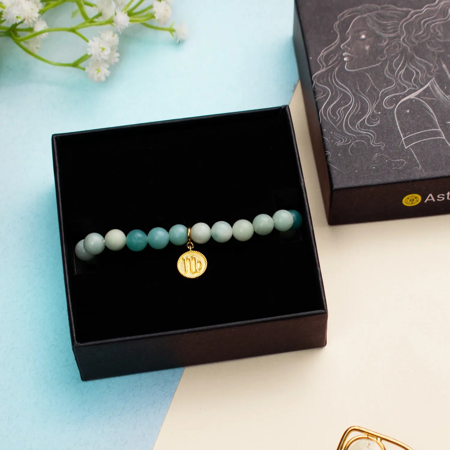Virgo Amazonite Bracelet with Charm