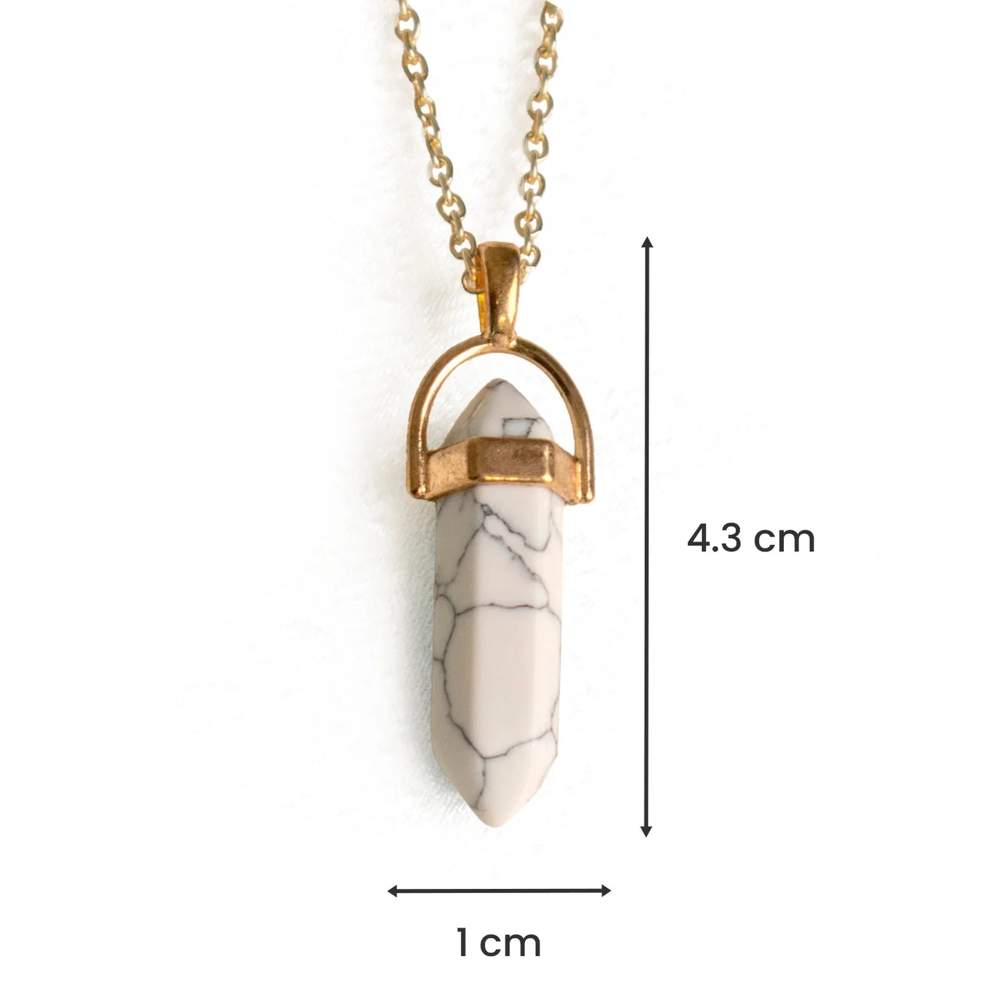 Cancer Howlite Pencil Pendant with Chain
