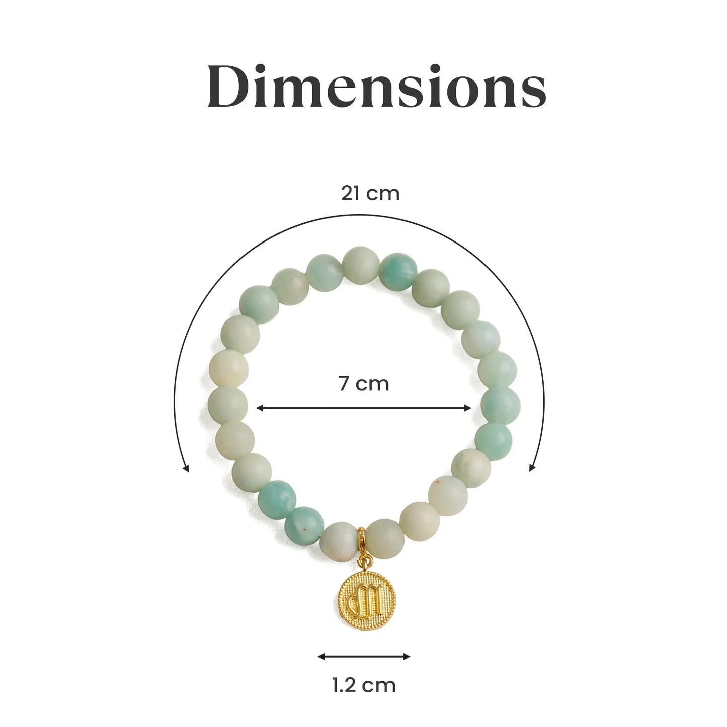 Virgo Amazonite Bracelet with Charm