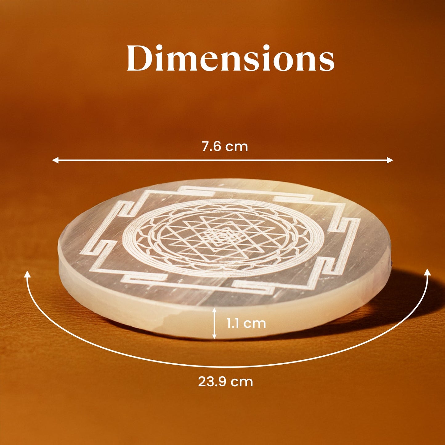 Shree Yantra Selenite Plate