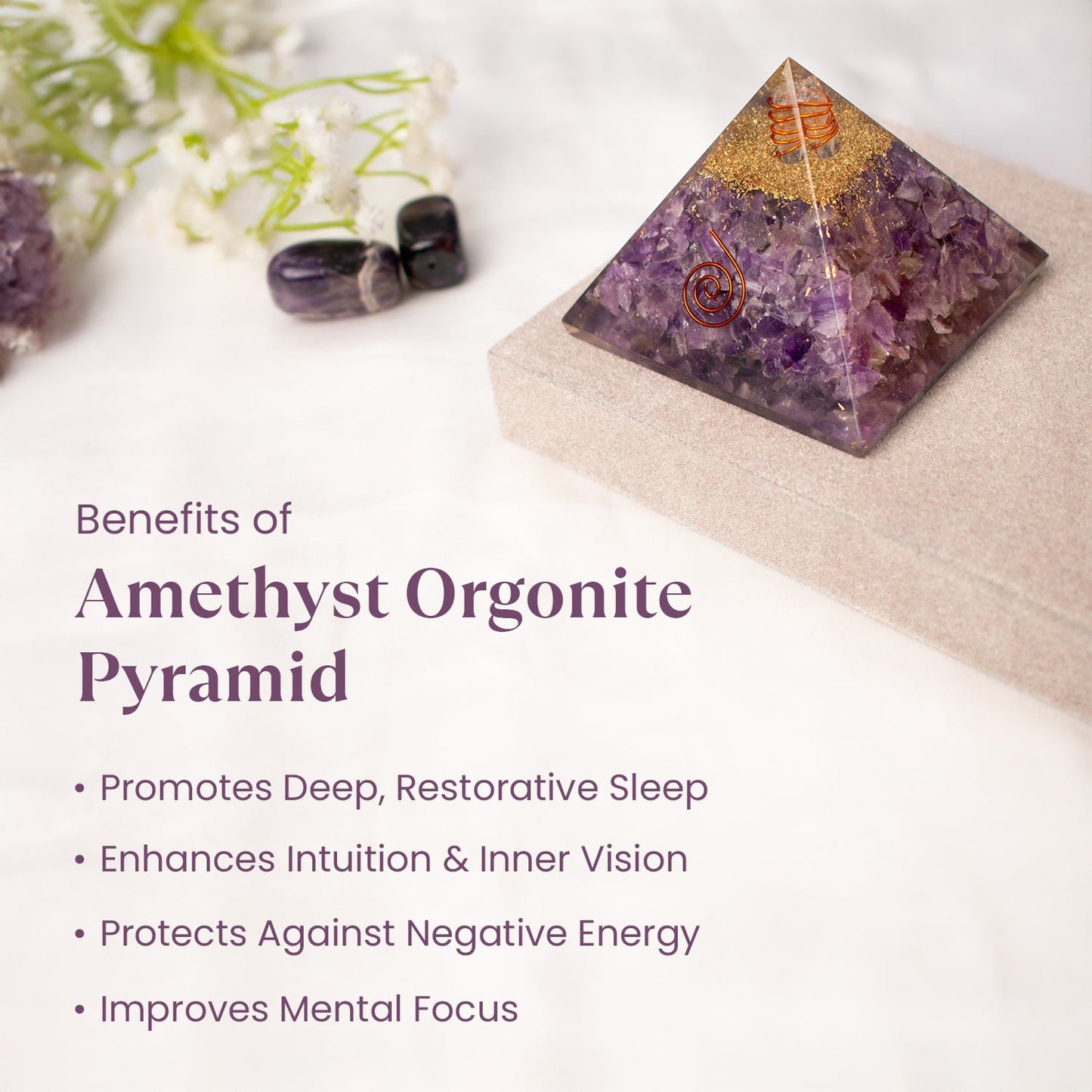 Amethyst Resin Pyramid