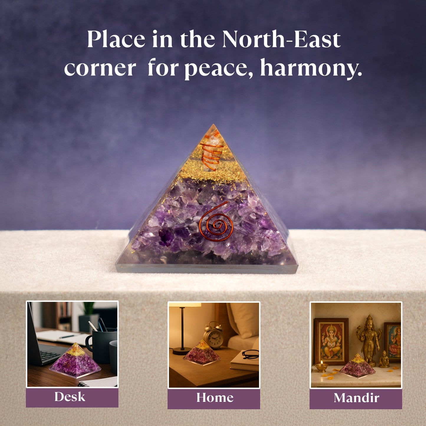Amethyst Resin Pyramid