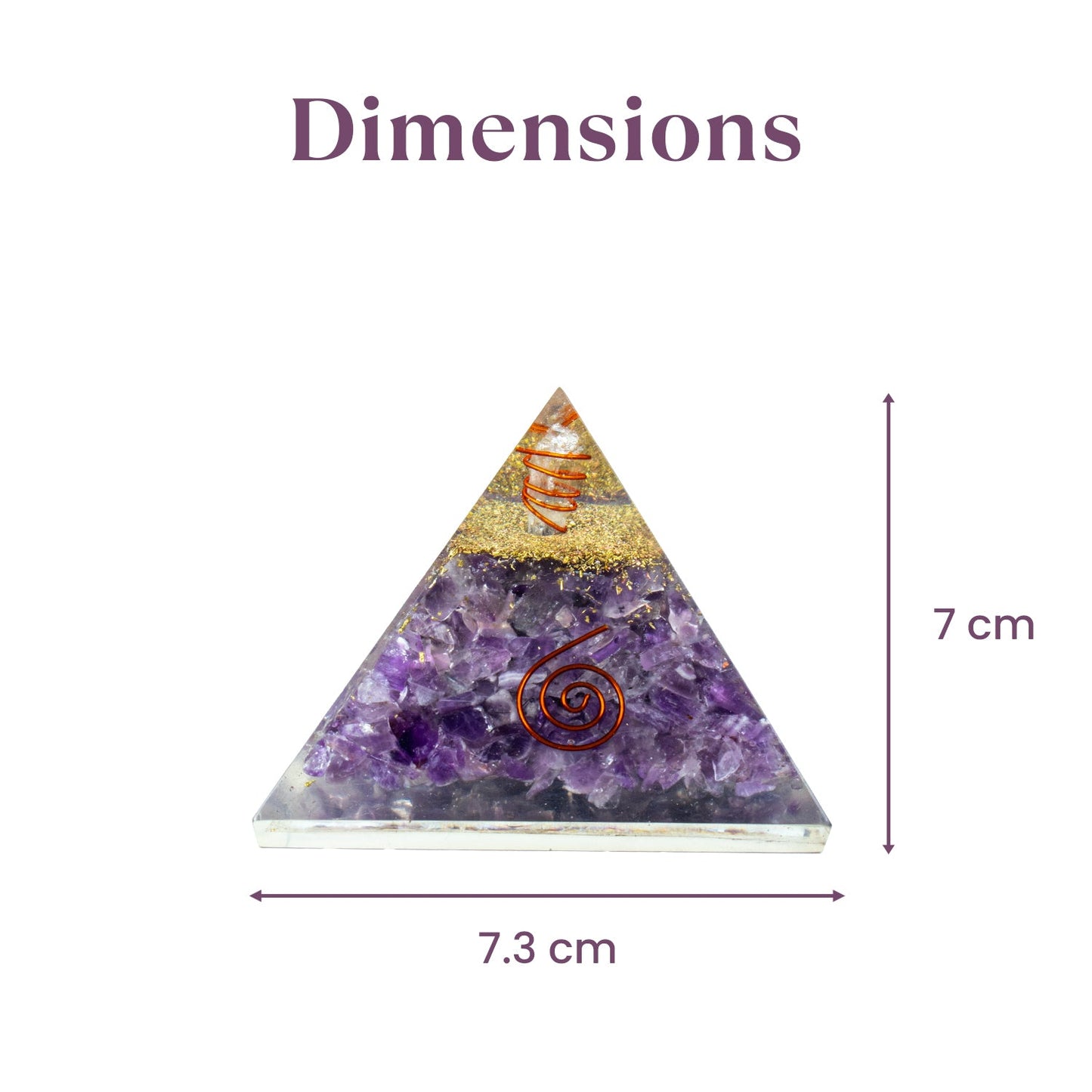 Amethyst Resin Pyramid