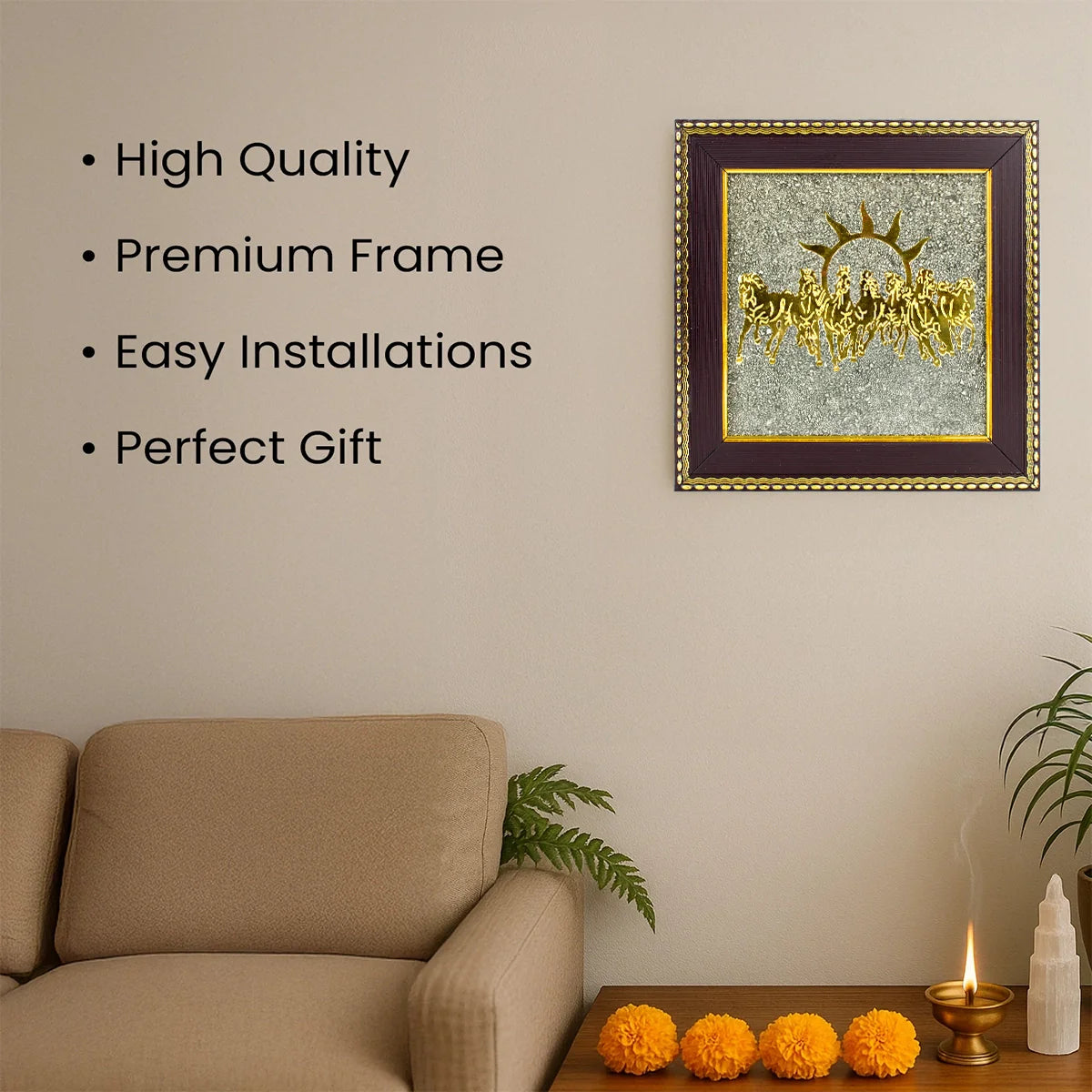 7 Horses on Raw Pyrite Frame (Buy 2 Get 1 FREE)