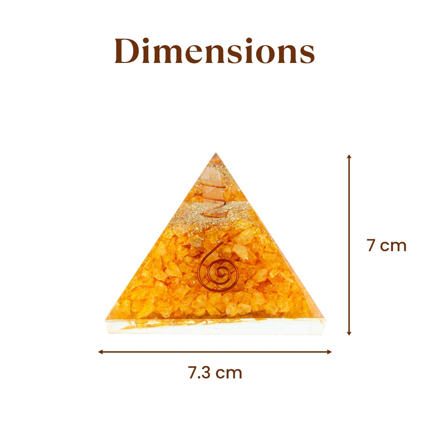 Citrine Resin Pyramid