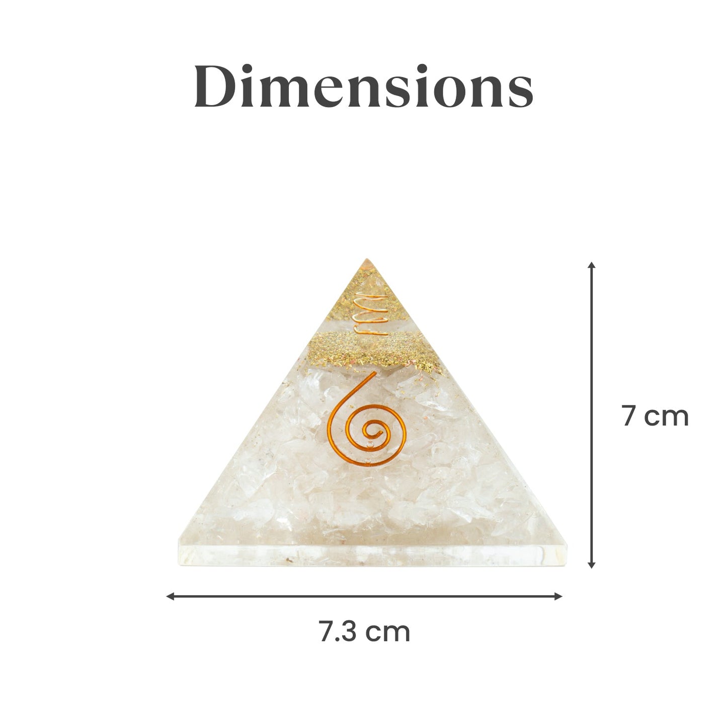 Clear Quartz Resin Pyramid