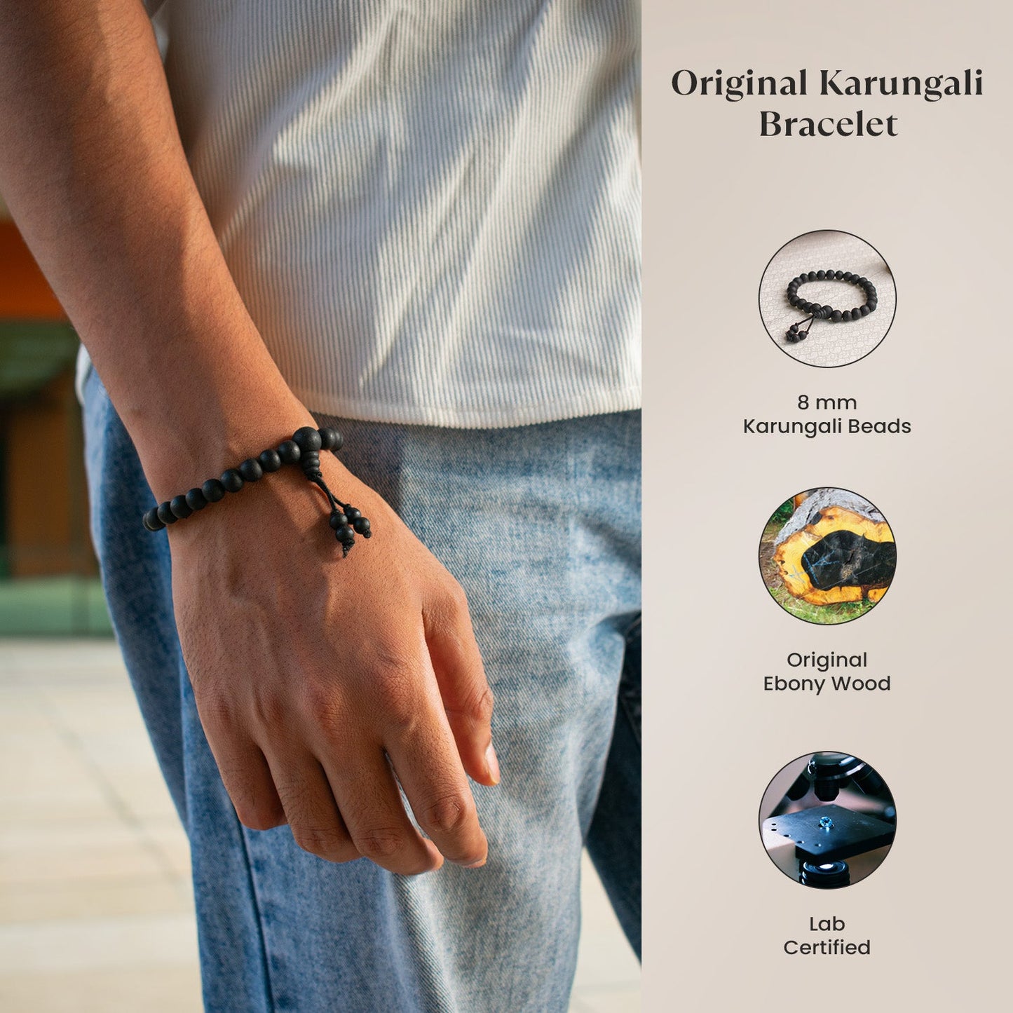 Karungali Malai Bracelet 8mm