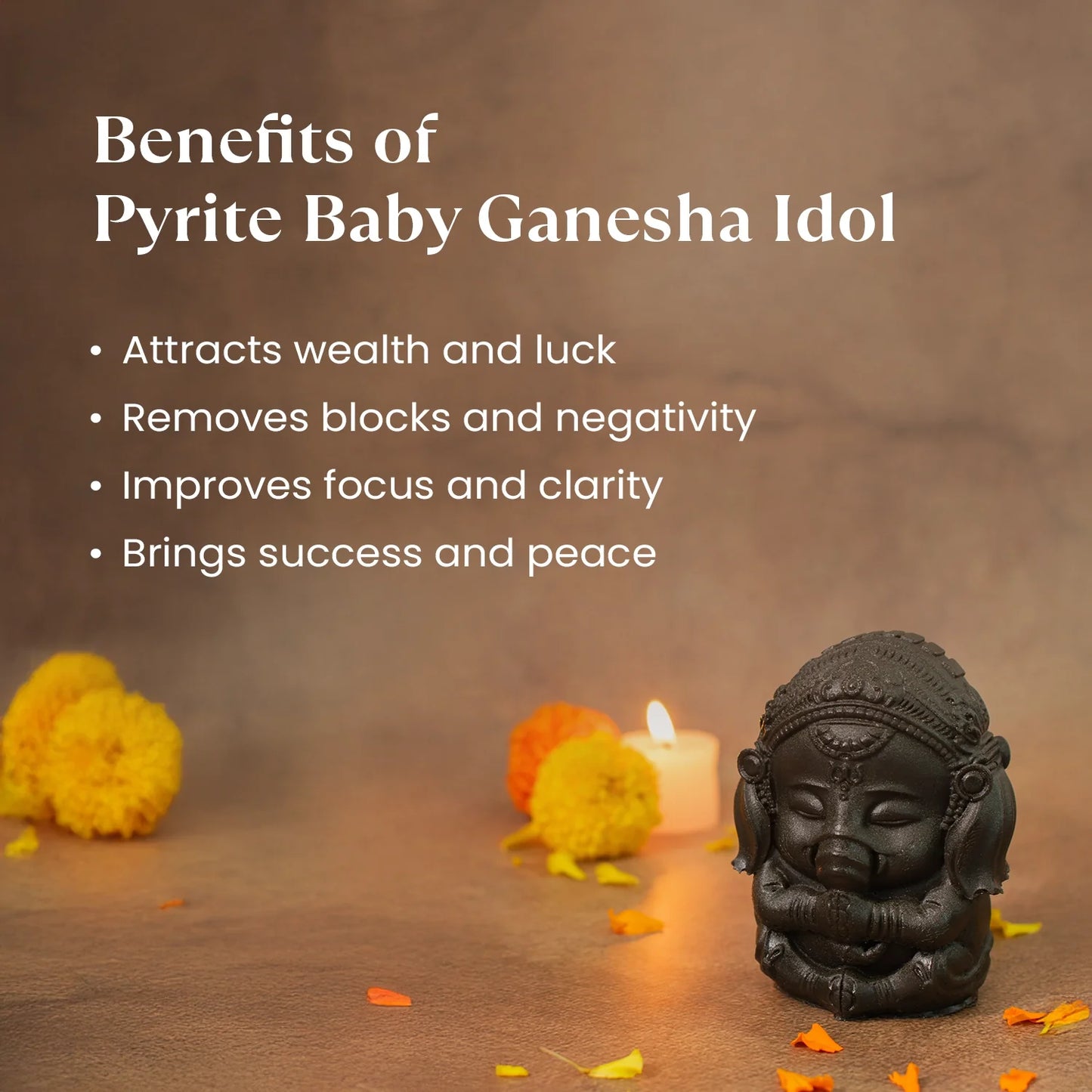 Pyrite Baby Ganesha Murti
