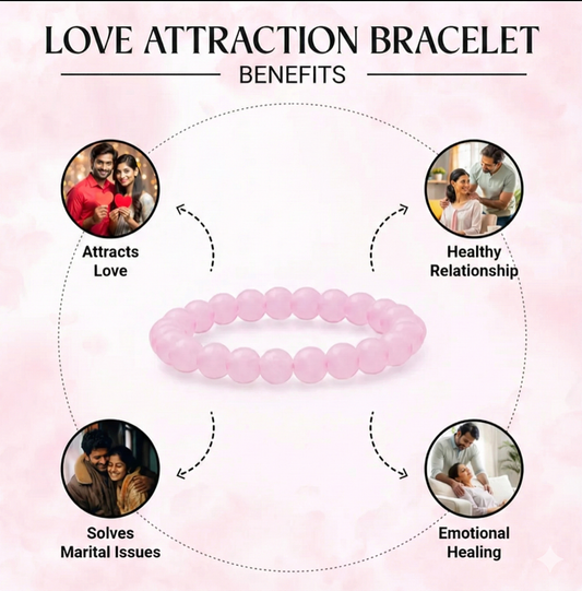 Love Attraction Bracelet only (Original Rose Quartz)