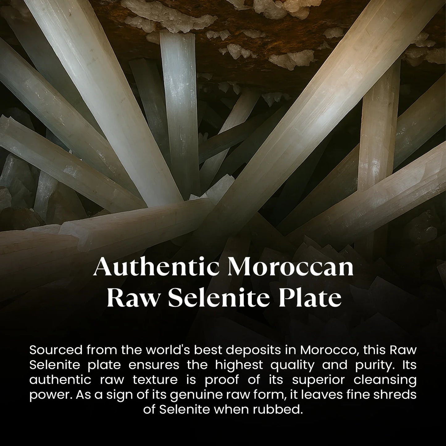Raw Moroccan Selenite Plate