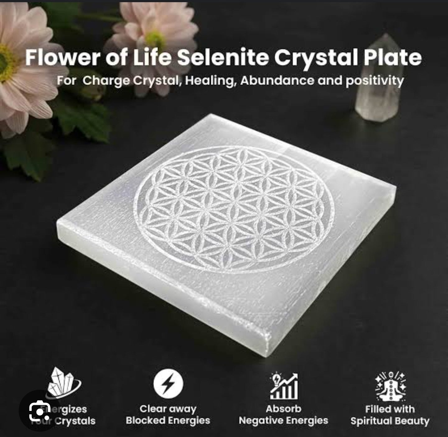 Selenite Crystal Charging Plate