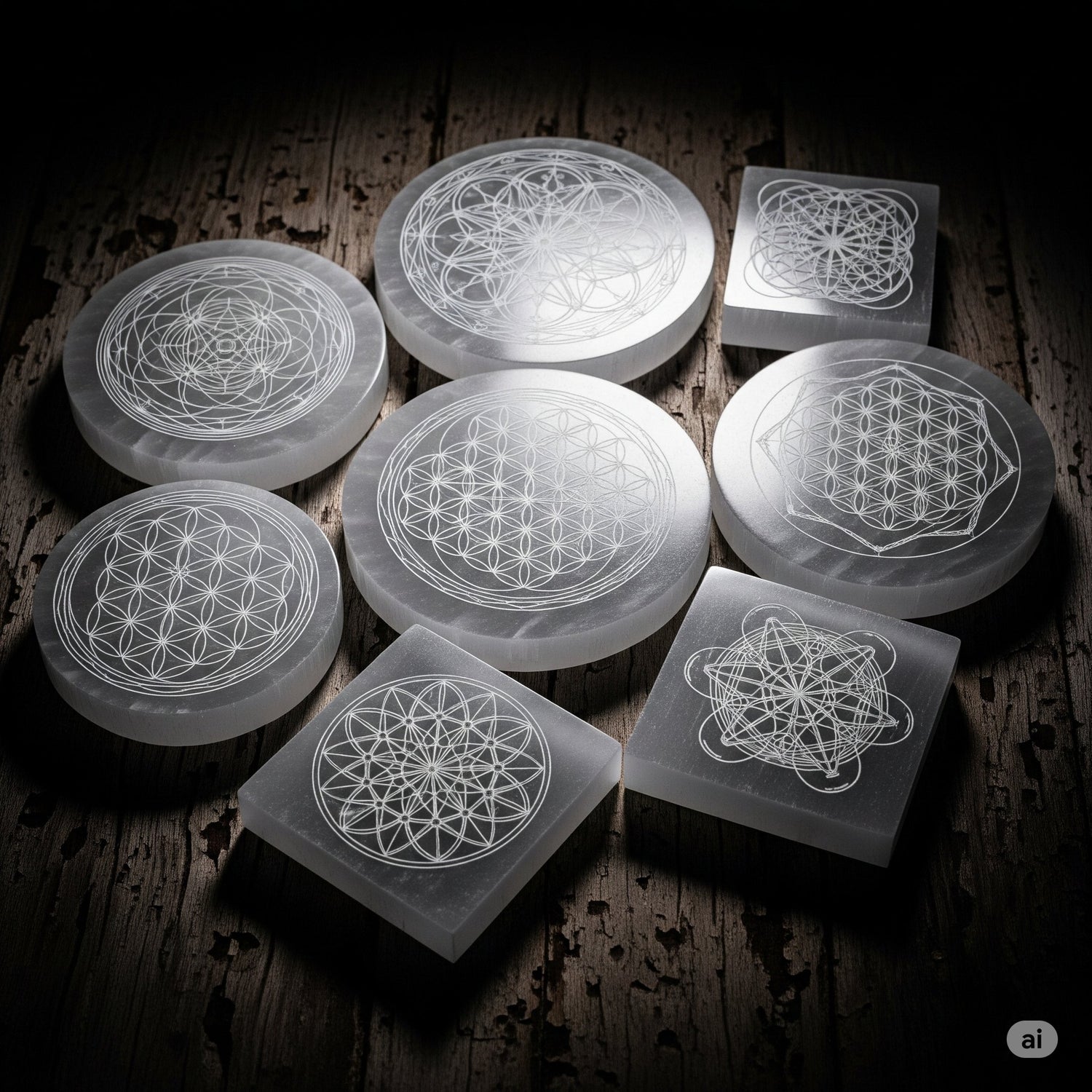 Selenite Plates - Recharge and Purify