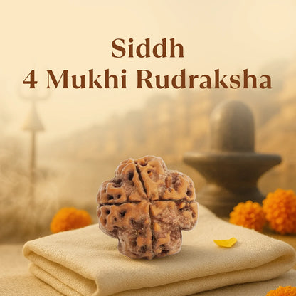 Kashi Siddh Nepal Origin 4 Mukhi Rudraksha -  18mm - 22mm