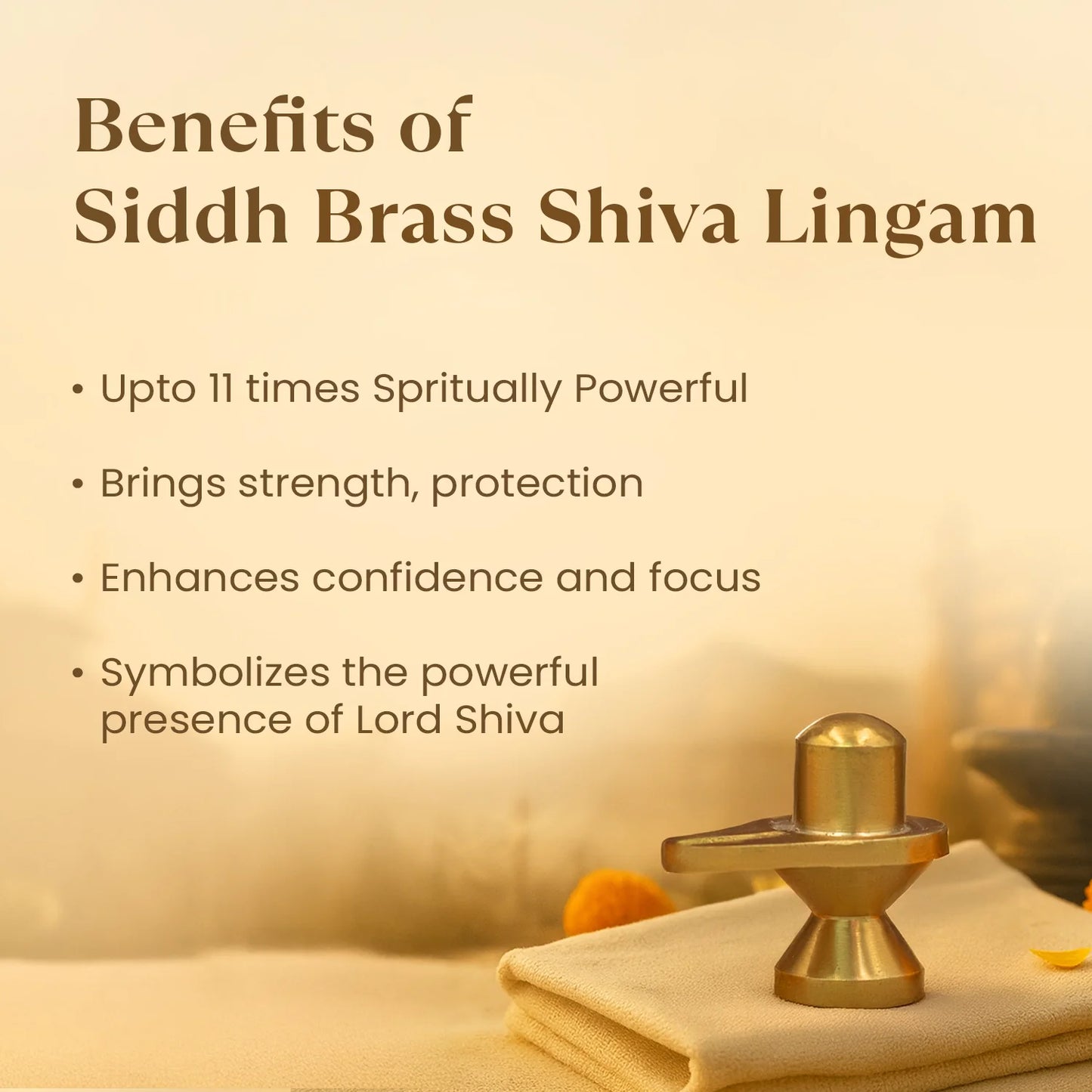 Kashi Siddh Brass Shiva Lingam