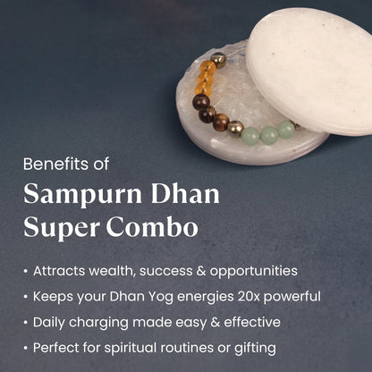 Sampurn Dhan Super Combo with Raw Selenite Plate