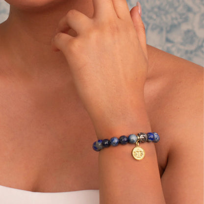 Libra Lapis Lazuli Bracelet with Charm