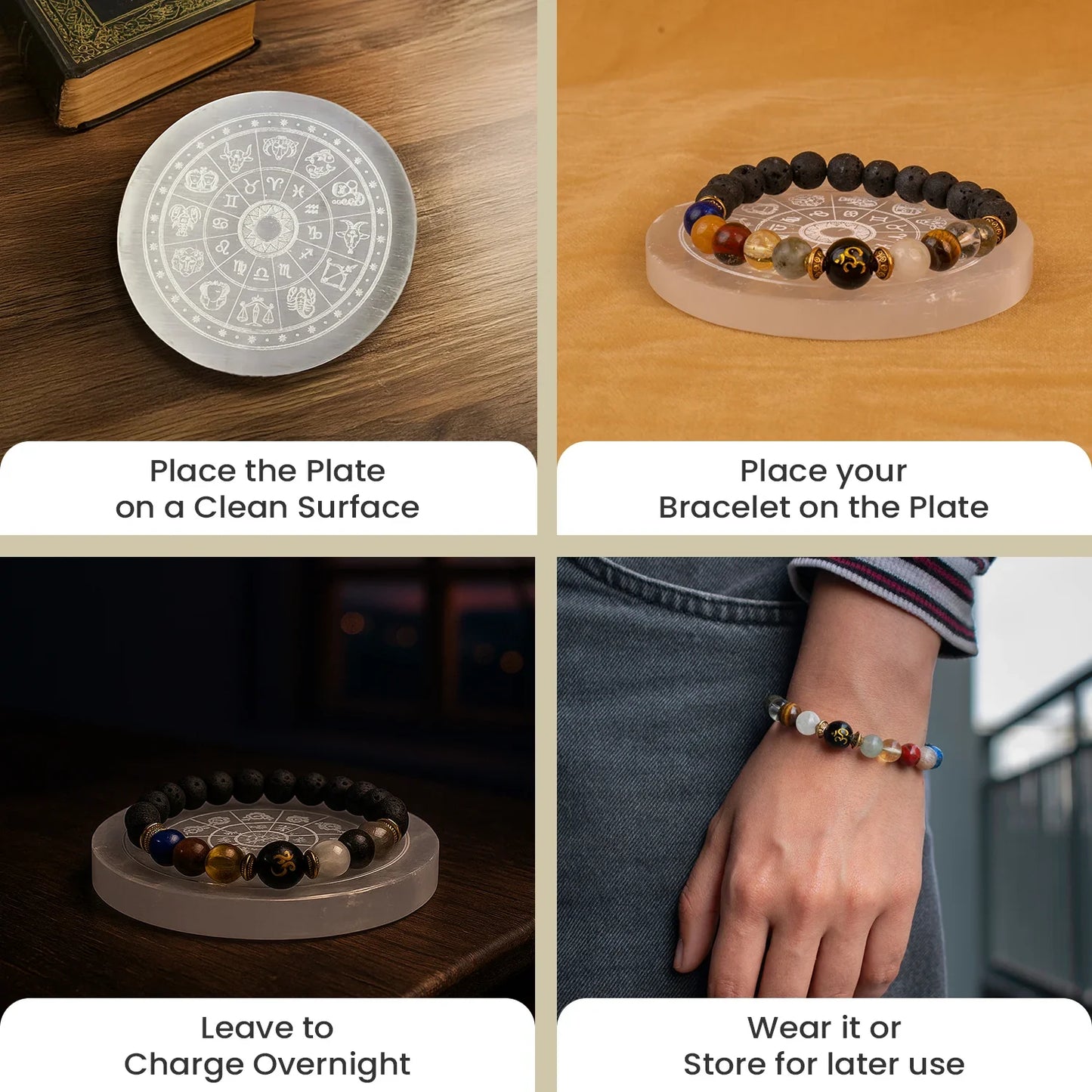 Grah Shanti Combo with Navgrah Shanti Bracelet and Selenite Plate