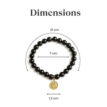 Scorpio Obsidian Bracelet with Charm