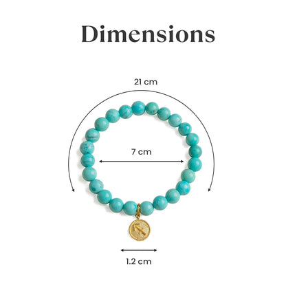 Sagittarius Turquoise Bracelet with Charm