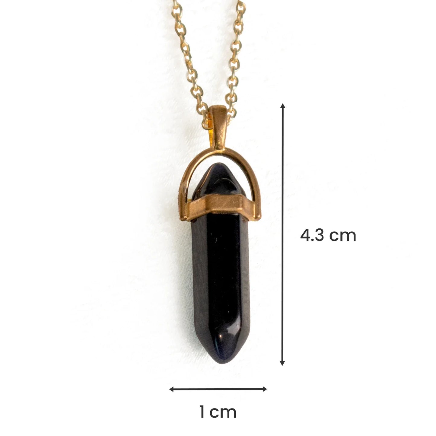 Scorpio Obsidian Pencil Pendant with Chain