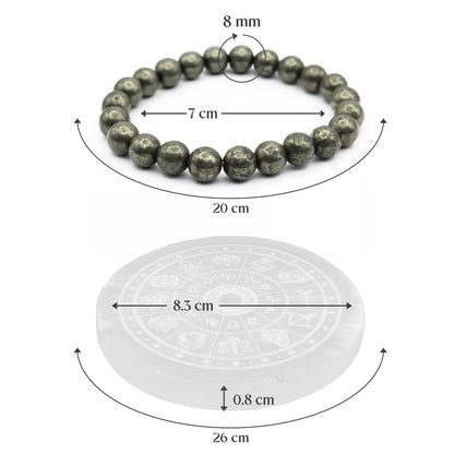 Pyrite Sampanta Combo with Raw Pyrite Bracelet and Selenite Plate