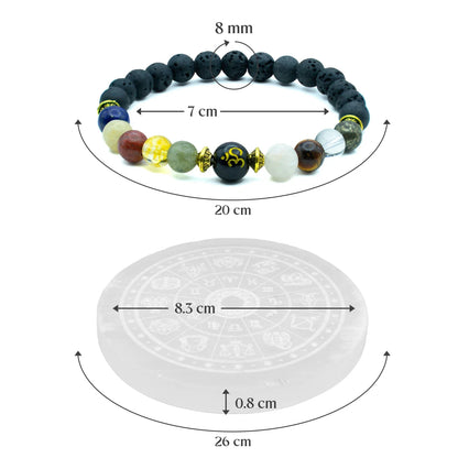 Grah Shanti Combo with Navgrah Shanti Bracelet and Selenite Plate