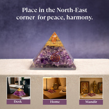 Amethyst Resin Pyramid