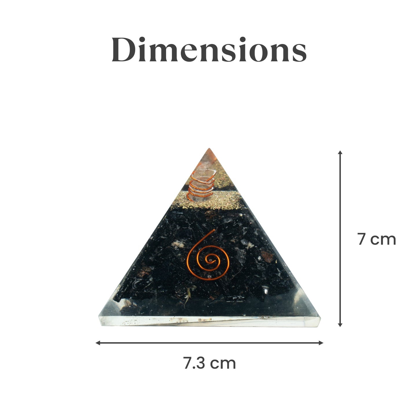 Black Obsidian Resin Pyramid