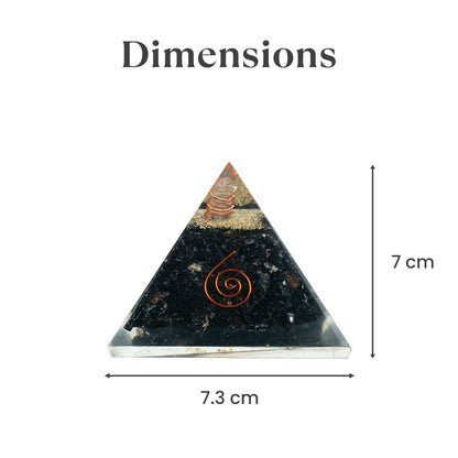 Black Obsidian Resin Pyramid