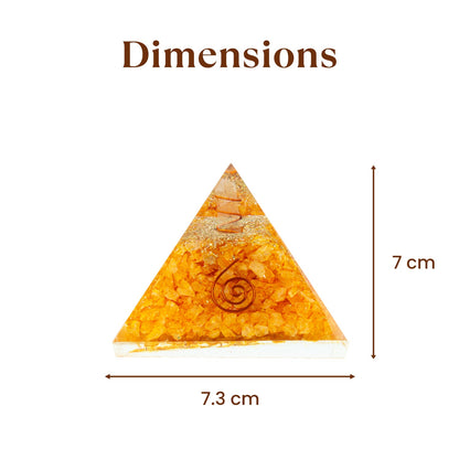 Citrine Resin Pyramid