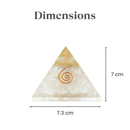 Clear Quartz Resin Pyramid