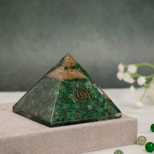 Green Jade Resin Pyramid