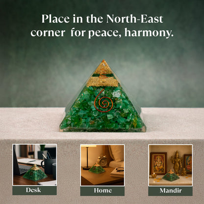 Green Jade Resin Pyramid