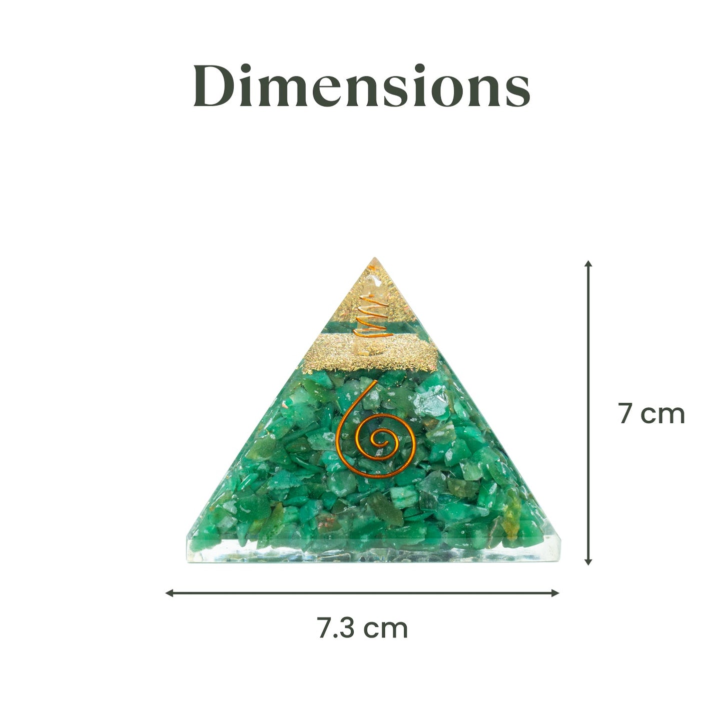 Green Jade Resin Pyramid