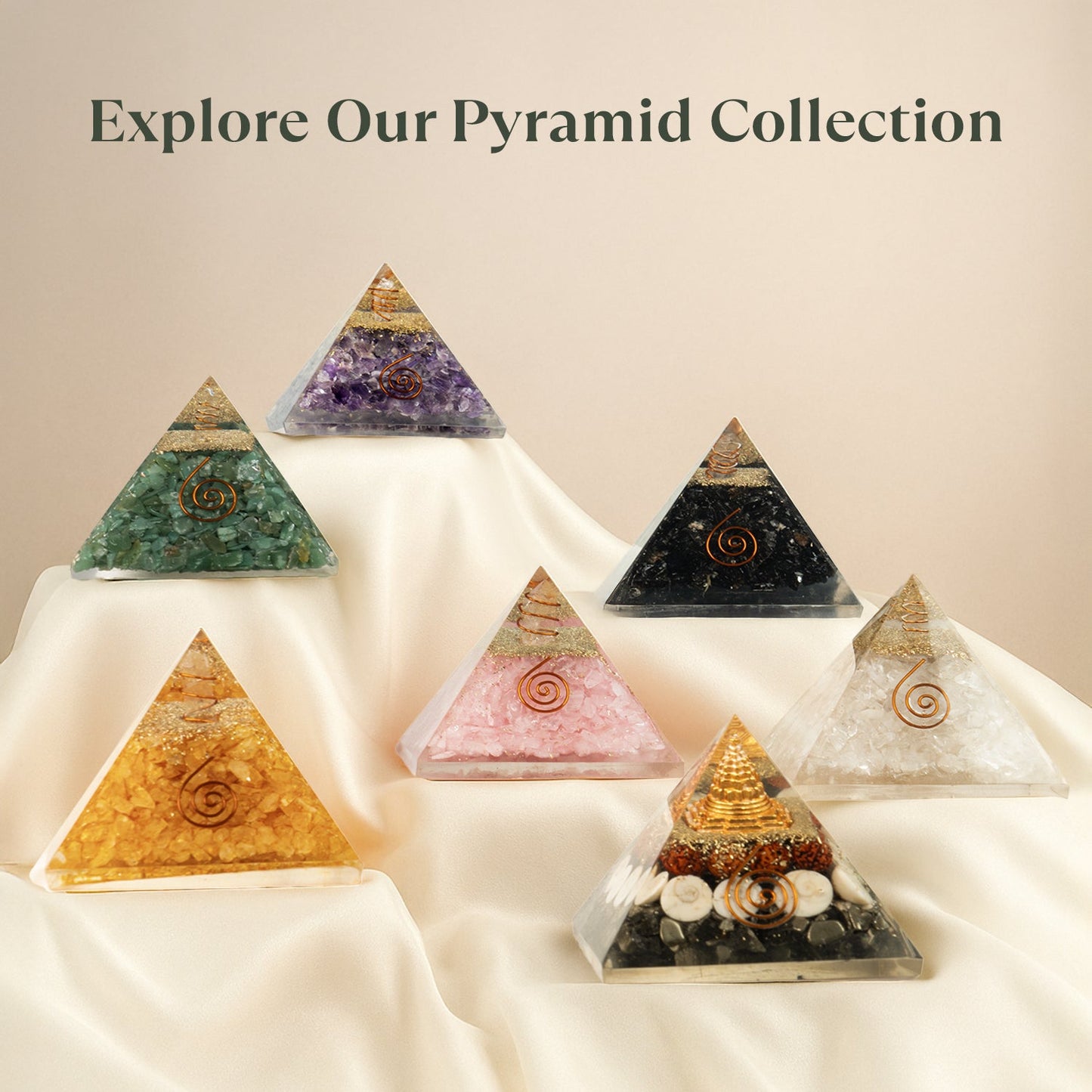 Green Jade Resin Pyramid