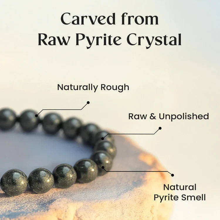 Pyrite Couple Combo - Raw Pyrite Bracelet with Raw Pyrite Anklet