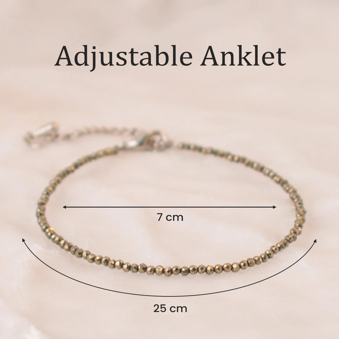Raw Pyrite Anklet Set Of 2