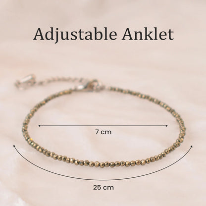 Raw Pyrite Anklet Set Of 2