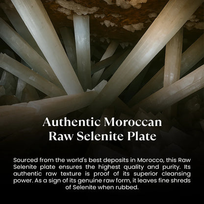 Raw Moroccan Selenite Plate