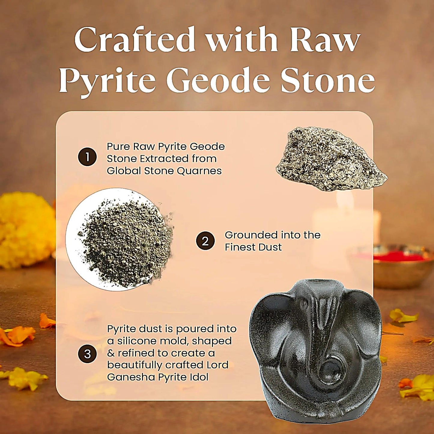 Pyrite Ganesha Ji Murti