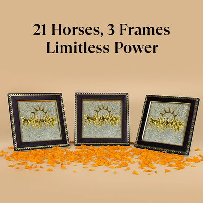 7 Horses on Raw Pyrite Frame (Buy 2 Get 1 FREE)